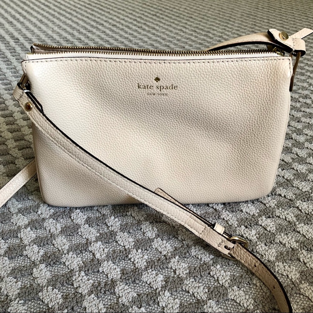 Kate Spade Leather Crossbody 3-Gusset Purse, New